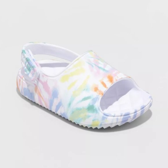 Cat & Jack Shoes Toddler Wynne Footbed Sandals Cat Jack Tie Dye